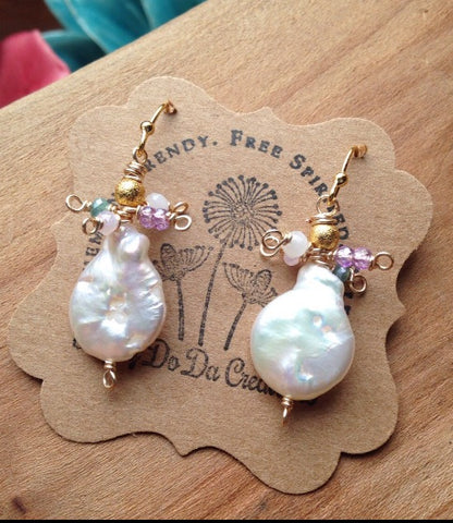 Romantic Freshwater Pearl Drop Earrings